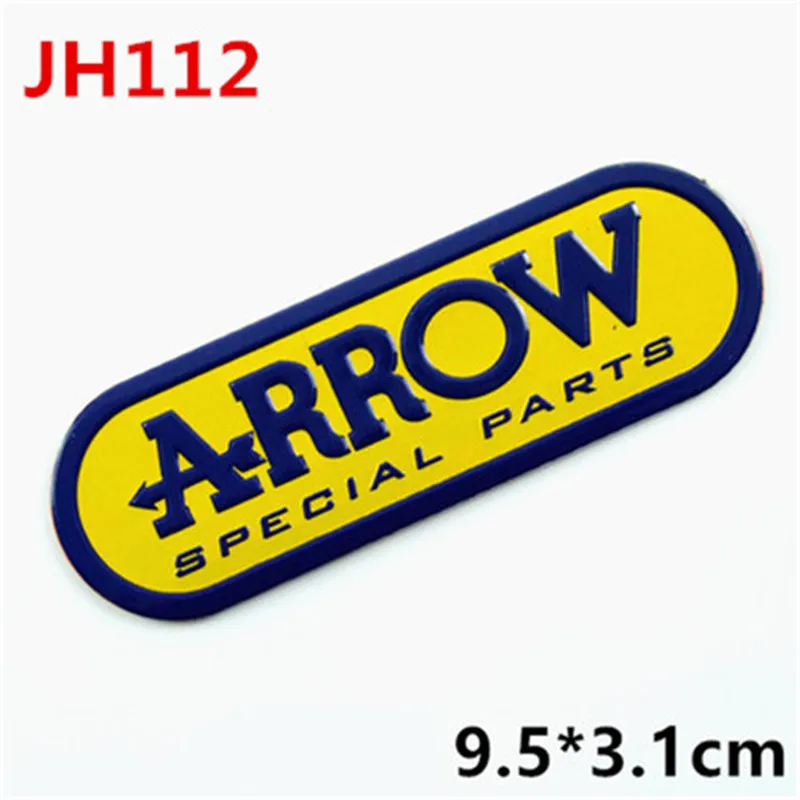 JH112 3D алюминиевый сплав автомобиля MIVV AR YOSHIMURA стикер Leovince CBR Twobrothers AKRAPOVIC Стрелка Мотоцикл Глушитель выхлопная наклейка на трубы - Цвет: JH112