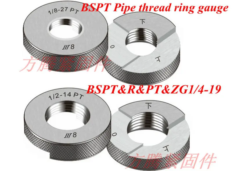 BSPT&ZG&R&PT1/4 19, PT pipe thread Gauges test Ring gauges tool, 1/4