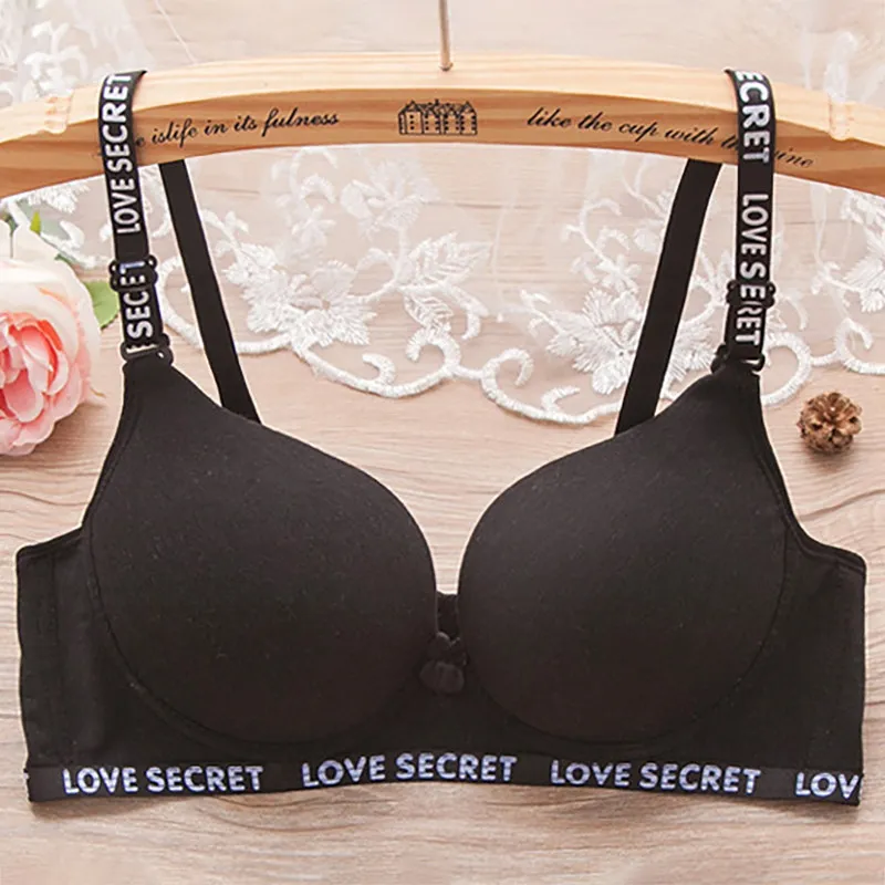 

Sexy Seamless Push Up Bras Women Letter Print Underwear Women Sexy Underwire Brassiere