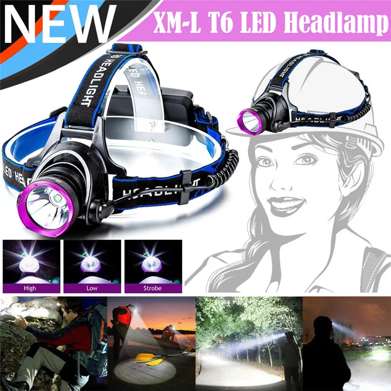 10000LM XM-L Bike light T6 LED rechargeable Headlamp Tactical Headlight Flashlight Head Lamp light led bike night Cycling #4S03 (5)