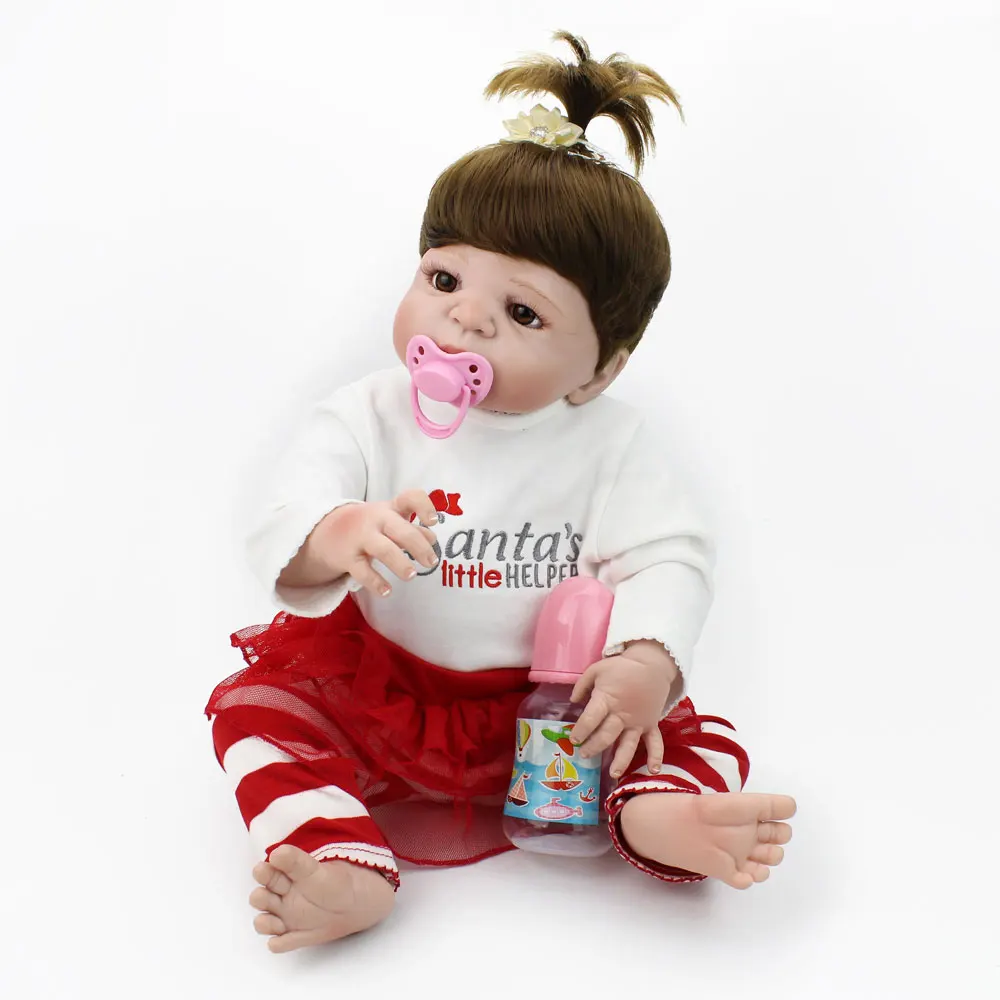 22 дюймов см 55 полный Силиконовый Reborn Baby куклы реалистичные настоящие живые