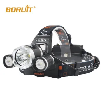 

BORUIT RJ-5000 1xCREE XM-L2+2xCREE XPE R2 1800 Lumens 4-Mode USB Rechargeable LED Headlamp (2x18650)