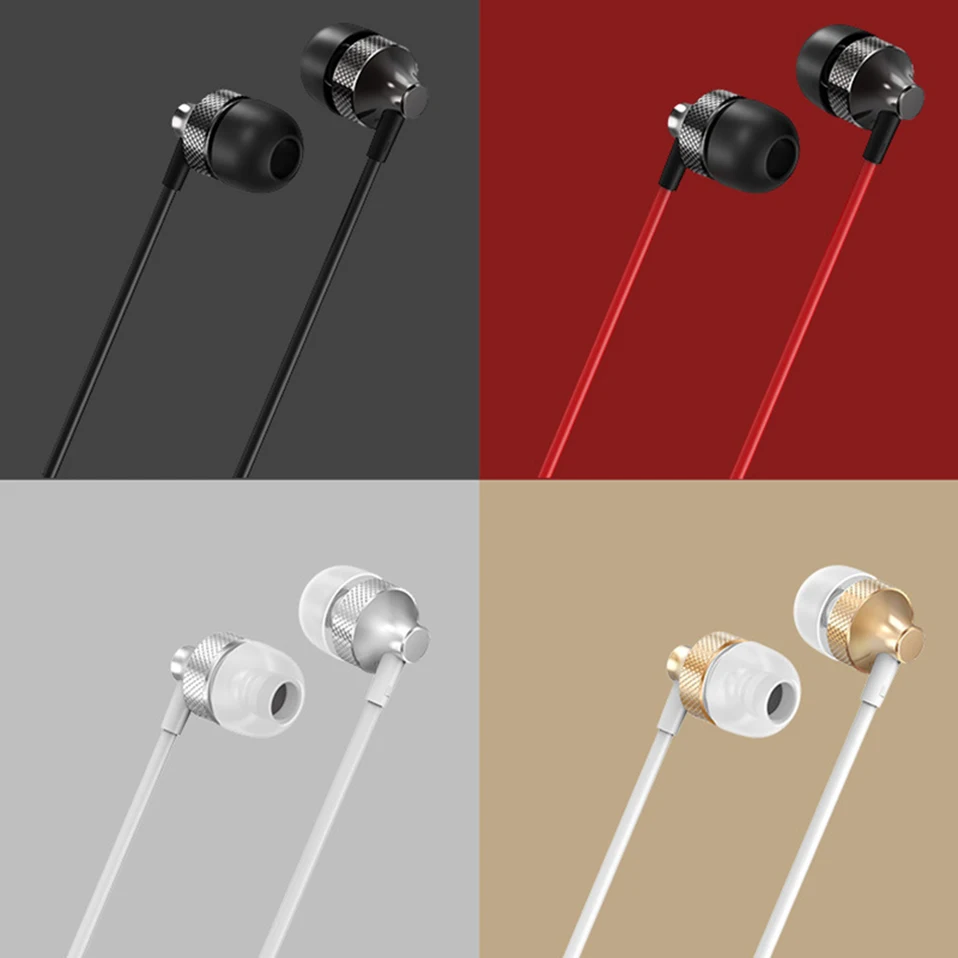 In-Ear Earphone Jack 3.5mm Wired Headphone with Microphone for Phone Computer MP3 Stereo Earbuds Sport Earphones Gaming Headset  (2)