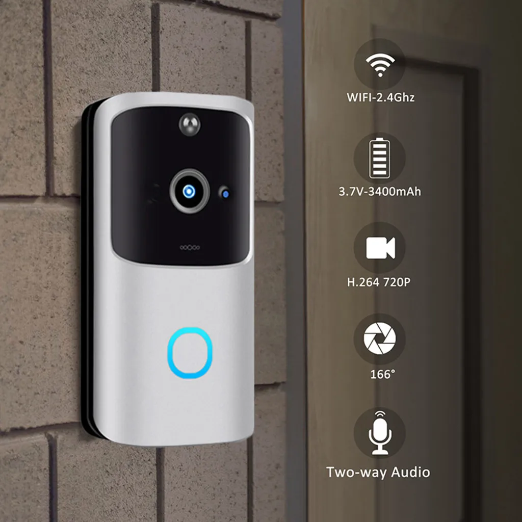 HIPERDEAL беспроводной WiFi дверной звонок умный видео телефон визуальный домофон дверной звонок безопасная камера Умный дом 19Jul17