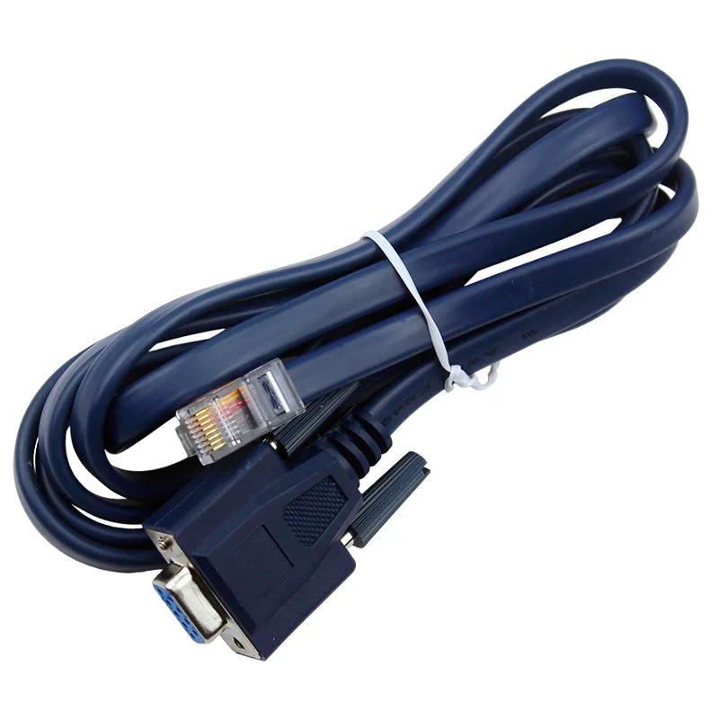 

1 pcs RJ45 TO RS232 blue flat cable to serial cable DB9F/8P8C 1.5 m adapter cable