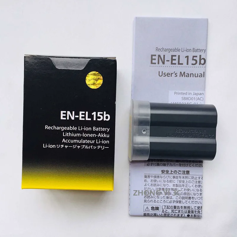 2 шт./лот 1900 мАч EN EL15b ENEL15b батарея для камеры Nikon Z6 Z7 беззеркальная D850 D810 D750 D610 D7500 D7200