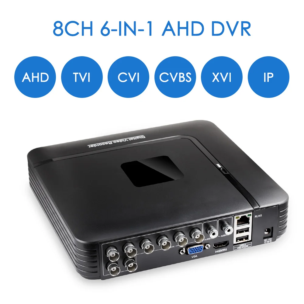 KERUI AHD Home Security Camera System 8CH DVR Kits Audio Record With 8pcs 4MP Camera HDMI CCTV Vide