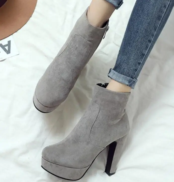 Chaussure Femme/Женская обувь Женские туфли лодочки Зимние женские ботильоны на высоком