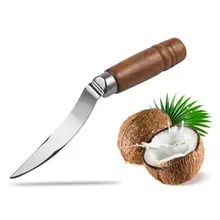 Новая деревянная ручка инструмент для кокоса из нержавеющей стали нож для удаления мяса скребок для резки кухонной посуды