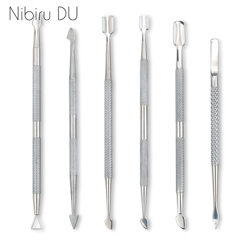 

Stainless Steel Cuticle Pushers Manicure Pedicure Cutter Remover Dead Skin Double Side Pusher For Nail Art Cleaner Tool