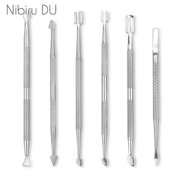 

Stainless Steel Cuticle Pushers Manicure Pedicure Cutter Remover Dead Skin Double Side Pusher For Nail Art Cleaner Tool