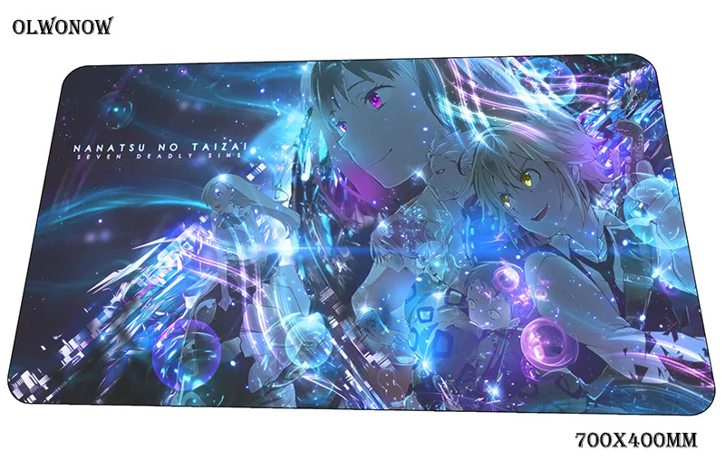 Nanatsu no taizai коврик для мыши для ноутбука компьютерный коврик 70x40 см игровой коврик большой гаджет Клавиатура со встроенной мышью игры ПК геймер стол
