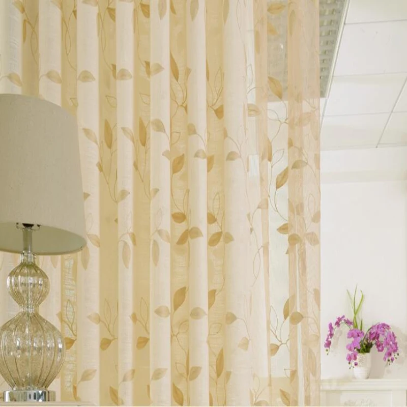 Rural Cortinas deja Curtinas ventana habitación Cortinas de Voile bordadas Cortinas de lino Tejidos Cortinas X203 #30