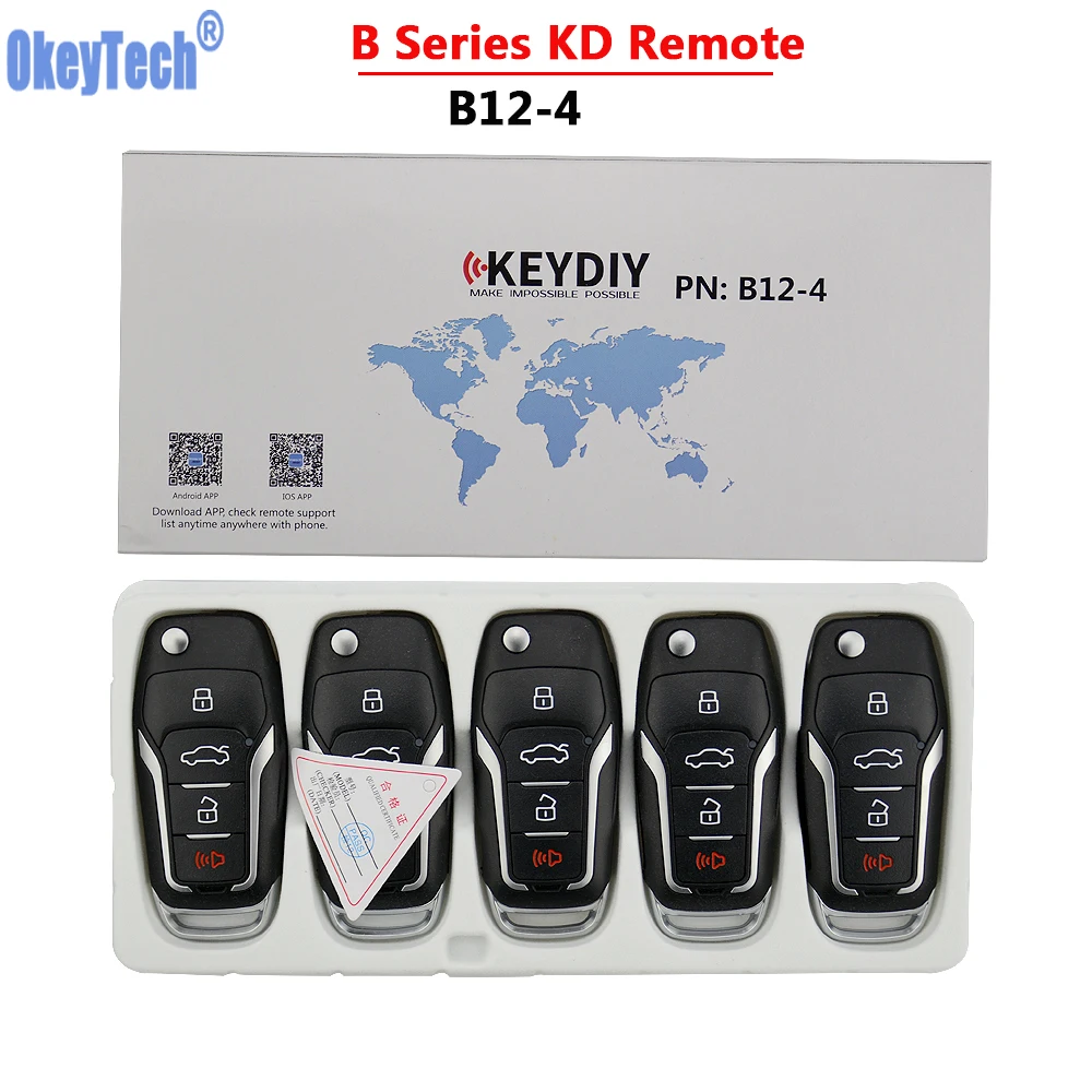 OkeyTech 5 шт. B12 4 пульт дистанционного управления серии B для URG200/KD900/KD200 с