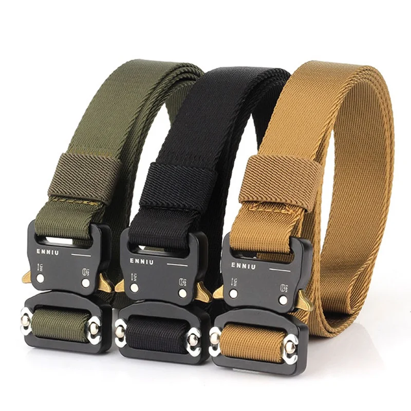 

Tactical Belts Nylon Military Waist Belt with Metal Buckle Adjustable Heavy Duty Training Waist Belt