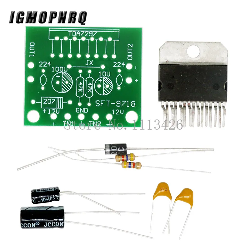 TDA7297 amplifier board spare parts dc 12v grade 2.0 dual audio
