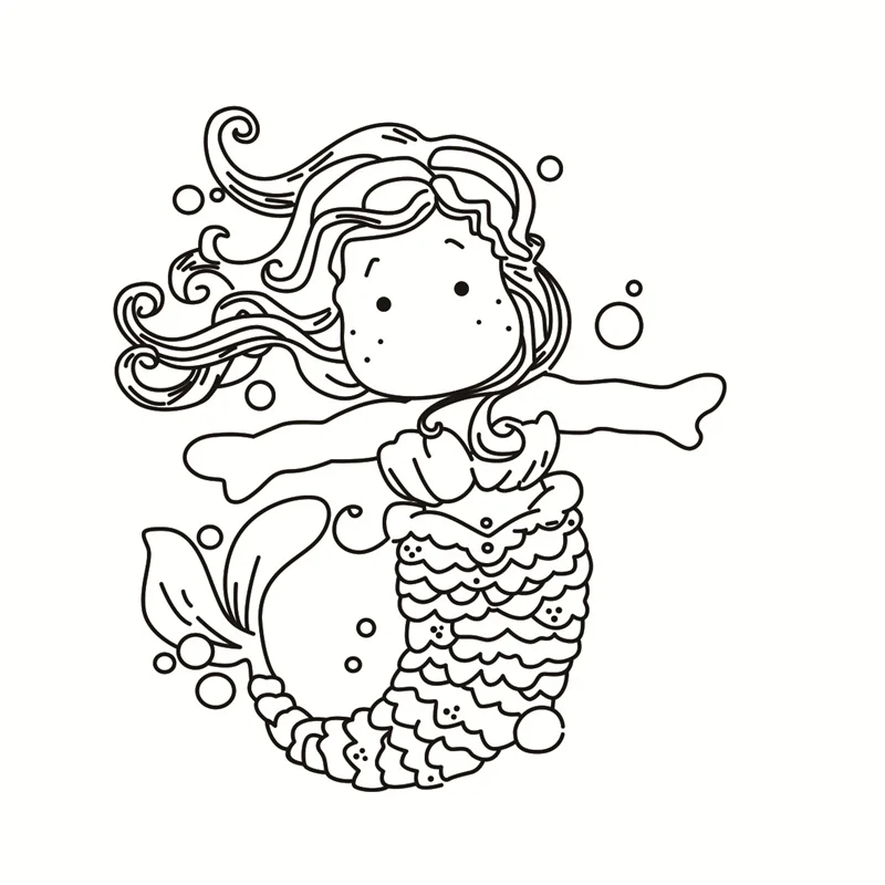 

Mermaid Metal Cutting Dies Or Stamp for DIY Scrapbooking/photo album Decorative Embossing DIY Paper Cards