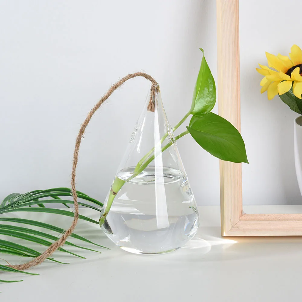 Hanging Glass Ball Vase Flower Plant Pot Terrarium Container Party Wedding Decor