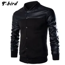 T-bird 2017 Jacket Men Winter Coat Male Bomber Jacket Men Fashion collar collar Slim Brand Outwear Mens Cotton Jackets Clothing