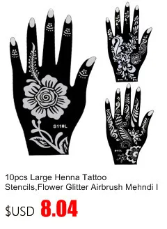 6 штук Golecha черная индийская Хна тату паста кремовые конусы, временная хна Mehndi отсутствие татуировки тату паста для краски тела 25 г