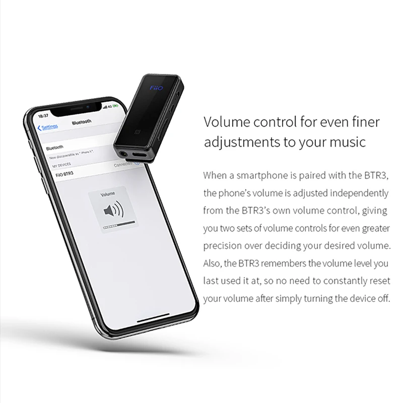  FiiO BTR3 CSR8675 AK4376A DAC USB Portatile Bluetooth APTX HD LDAC LHDC Tipo C 3.5 millimetri Ampli