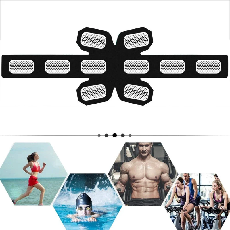 2019 NEW EMS Abdominal Muscle Belt Weight Loss Massage Belt Fitness Equipment Abdominal Muscles Training Equipment White9