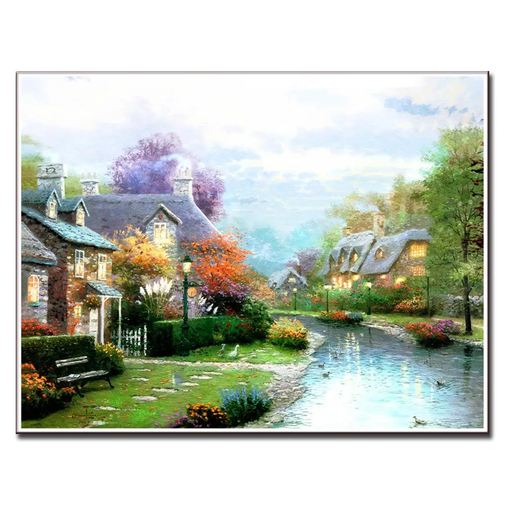 Buy Modern Wall Painting Mediterranean village scenery