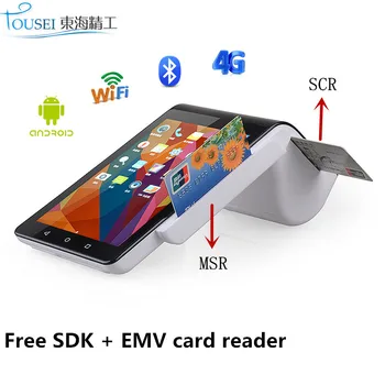 

POS terminal Chip card reader with android tablet and buit-in printer 7003
