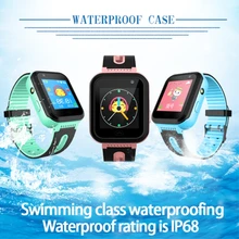 Kids watch GPS tracker smart watches waterproof IP68  SOS calling  LBS GPRS location Camera flashlight Android IOS  clock S7