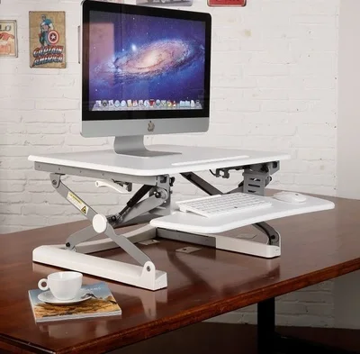 

Loctek M1M EasyUp Height Adjustable Sit Stand Desk Riser Foldable Laptop Desk Notebook/Monitor Holder Stand With Keyboard Tray