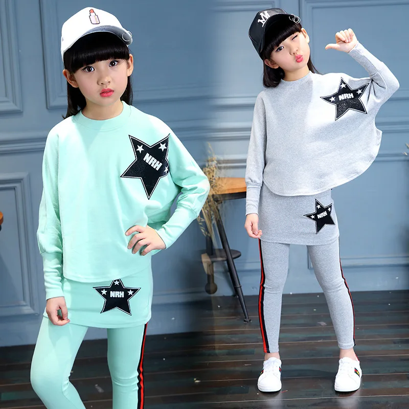 Children 's clothing suit autumn 2017 new large kid's long sleeved ...