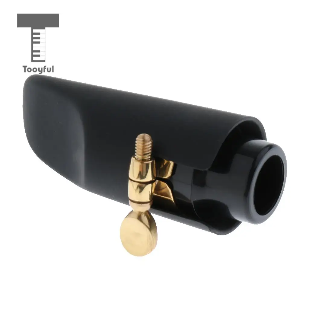 Tooyful 1 Set Black Metal Soprano Saxophone Mouthpiece with Ligature Cap for Sax Lovers