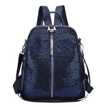 

Hot Sale Women Backpack Sequins School Back Pack Fashion Female High Quality Travel Bag Bling Studen School Bag Mochila