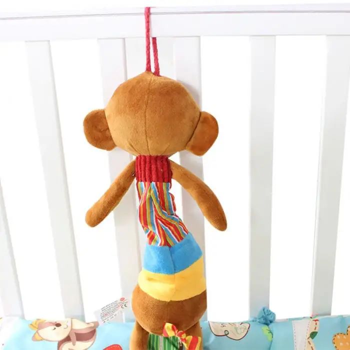 Новая детская кровать подвесные игрушки мягкие плюшевые Мультяшные животные тянет колокольчик ударная кукла для младенцев