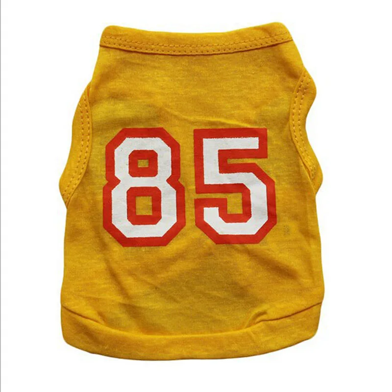 2016 Pet products dog clothes spring and summer 100 Cotton 85 yellow cotton vest pet clothes