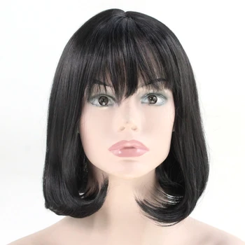

JOY*BEAUTY 12 Inch Short Straight Wig Women BOB Style Full Head Heat Resistant Synthetic Wig Black Brown Golden Green 13 Color