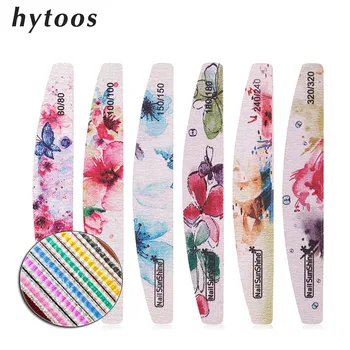 

6Pcs/lot Flower Design EVA Nail File Buffing 80-320 Washable Polishing Sandpaper Nail Buffer Manicure File Nail Accessoires Tool