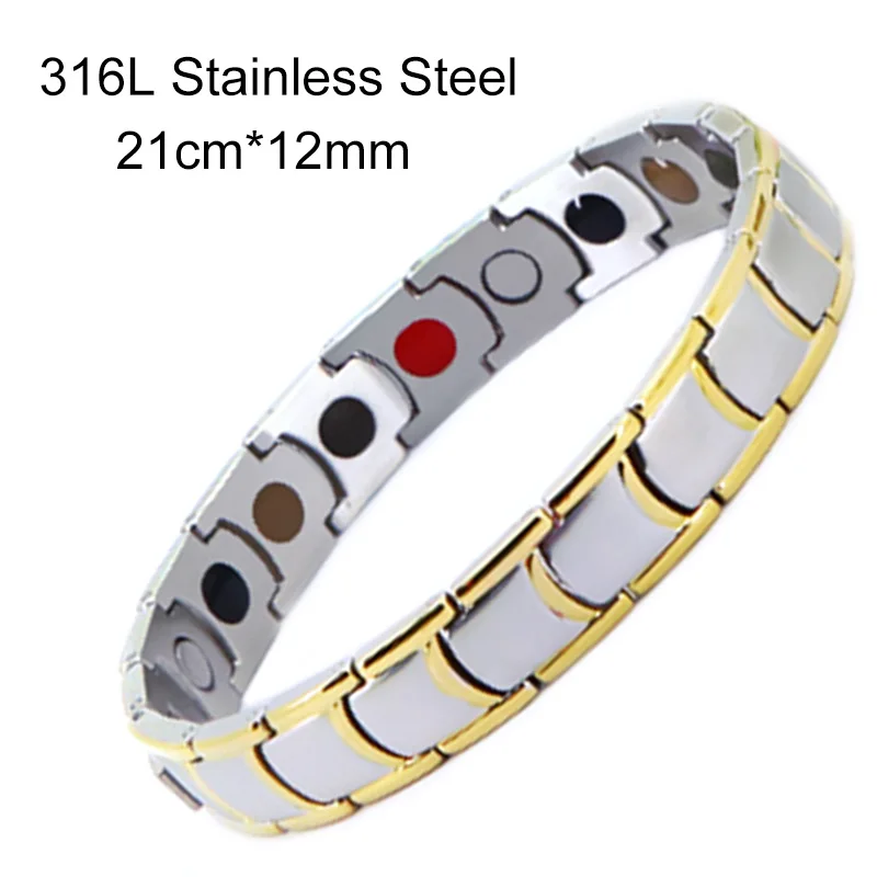

38 Health Energy Power Magnetic Healthy Hologram Bracelet Bangles Stainless Steel Trendy Chain Link Bracelets For Mens