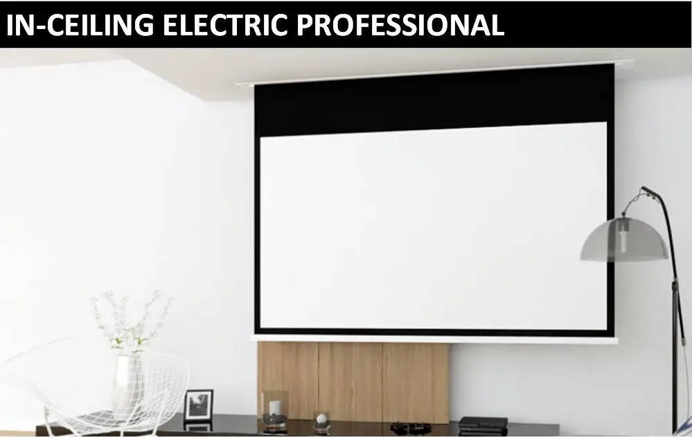 E6hwg 16 9 Hdtv Matte Grey Hidden In Ceiling Electric