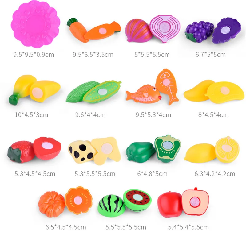 Детские игрушки кухня наборы пластиковые резки фрукты овощи безопасности пищевых продуктов Модель Детская претендует раннее образование