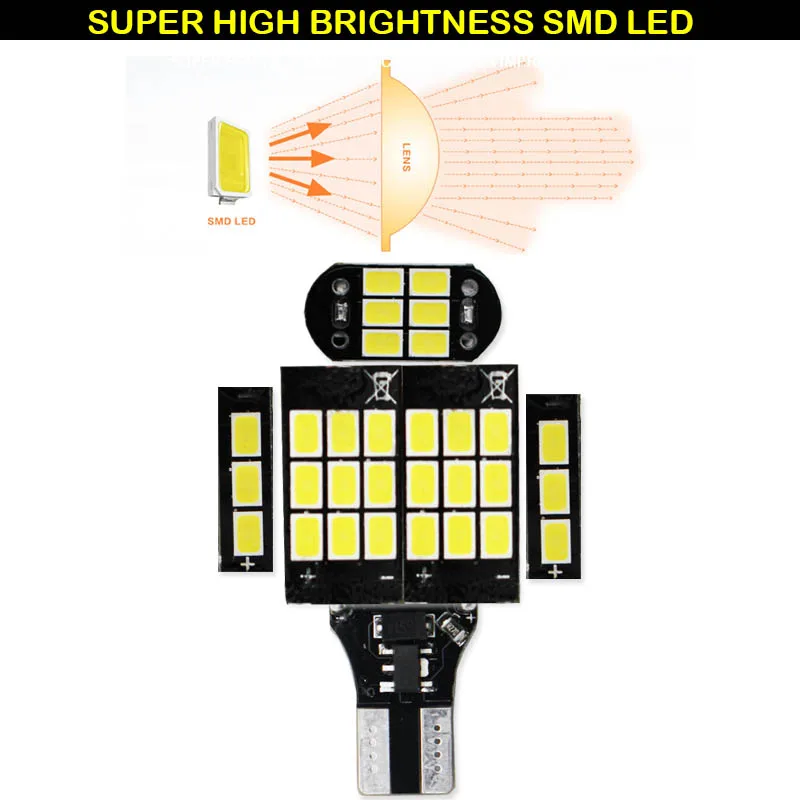 IJDM эксклюзивный дизайн CAN-bus Ошибка бесплатно 10SMD 3020 ксенон белый светодиодный светильник для Audi Q3 Q5 Q7 Предупреждение