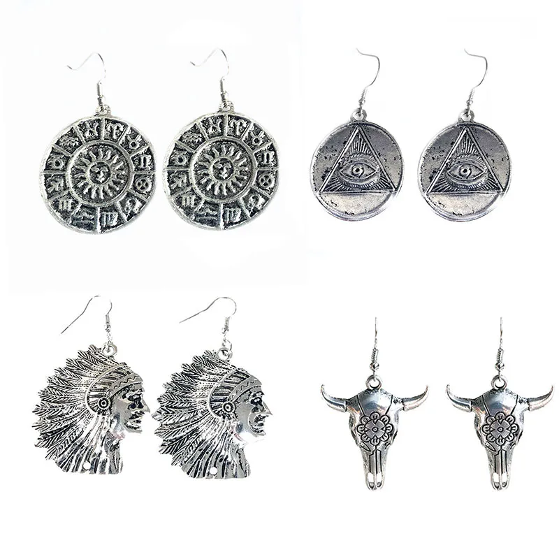 Jhumki Gypsy индийские женские ювелирные изделия ox eye тайские серебряные
