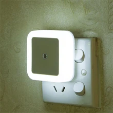 Светильник с датчиком, ночник, светильник, ночник для детей, настенный светильник для спальни, США/ЕС, квадратный детский спальный светильник