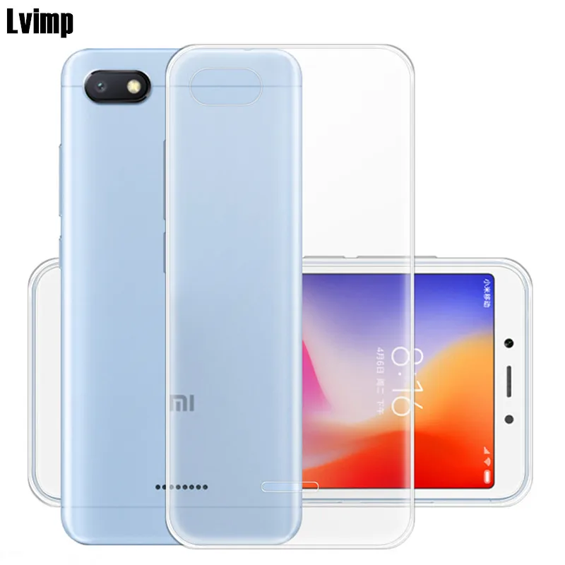 Чехол для Xiaomi Redmi 6A силиконовый чехол 5 45 дюйма безопасный прозрачный мягкий