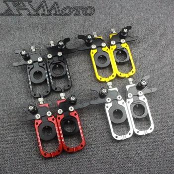 

CNC Motorcycle Accessories Rear Axle Spindle Chain Adjuster Blocks chain adjuster tensioners For YAMAHA Tmax 530 2013 2014 -2016