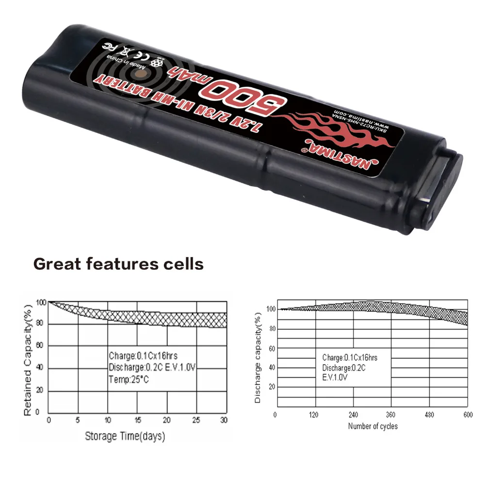 brinquedo das armas, 7.2V, 500mAh, 2 3N,