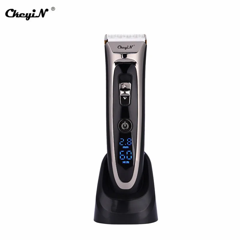 Profissional de Titânio Máquina de Cortar Aparador de Cabelo Máquina de Corte de Cabelo Cerâmica Cabelo Recarregável Elétrico Barba Barbeador 12 Eletrodomésticos