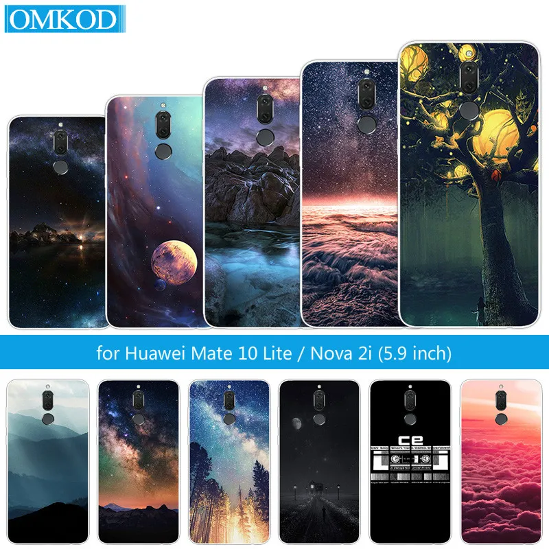 Чехлы для телефонов Huawei Nova 2i TPU Мягкий силиконовый чехол mate 10 lite звездное небо 5 9