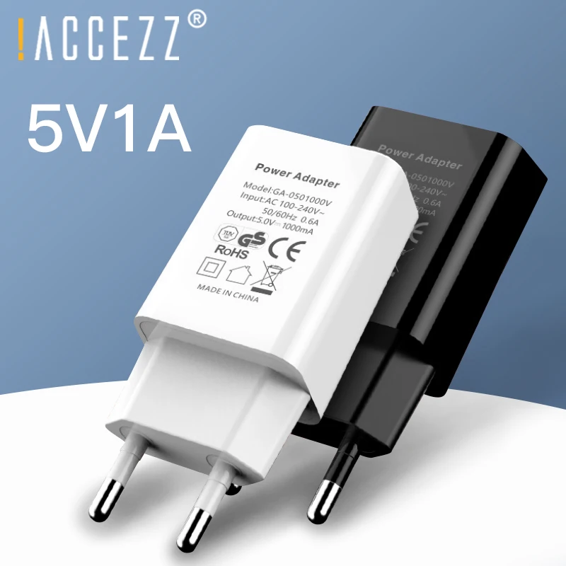 ! Зарядное устройство ACCEZZ 5 В 1 А настенное зарядное для iPhone X 8 7 вилка EU адаптер Samsung
