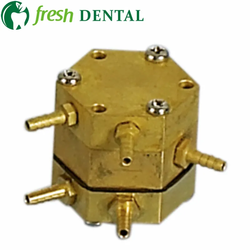 Один ПК стоматологический шестигранный зубной клапан с одним воздушным управлением клапан для воды 5 разъемов стоматологический стул для кормления SL1213